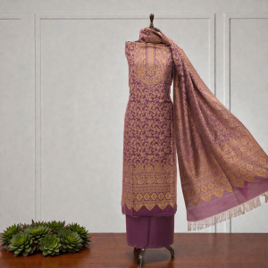 Silk Suit with Cashmeeri Kani Work 3